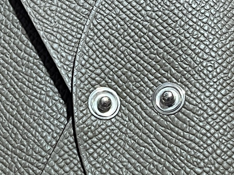 Hermes Calvi Duo 愛馬仕零錢卡包 epsom W刻 大象灰-14