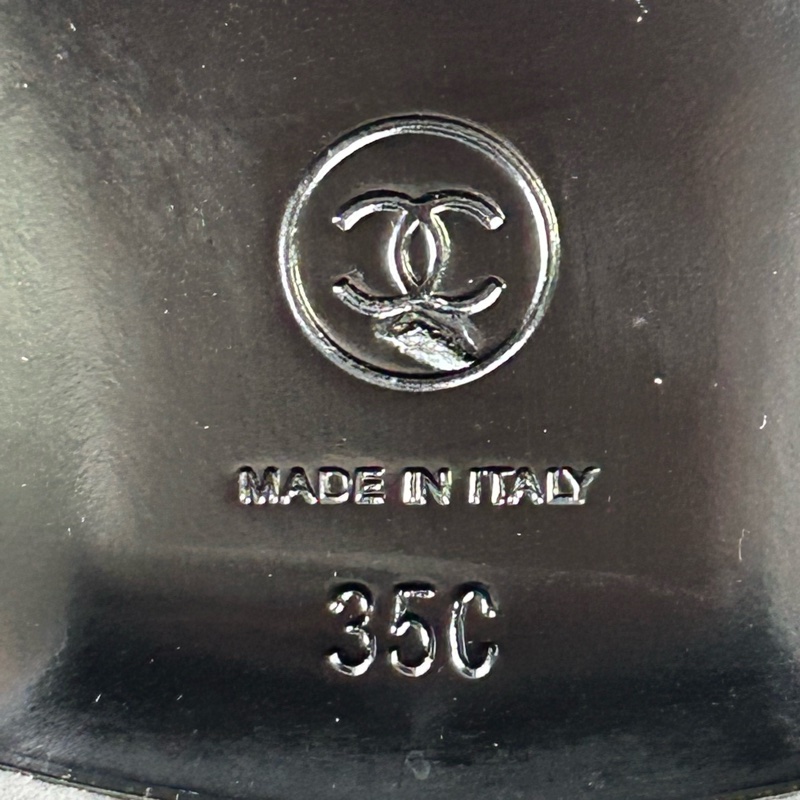 Chanel香奈兒黑金樂福鞋 尺碼：35整體成色不錯 出門穿一次-2