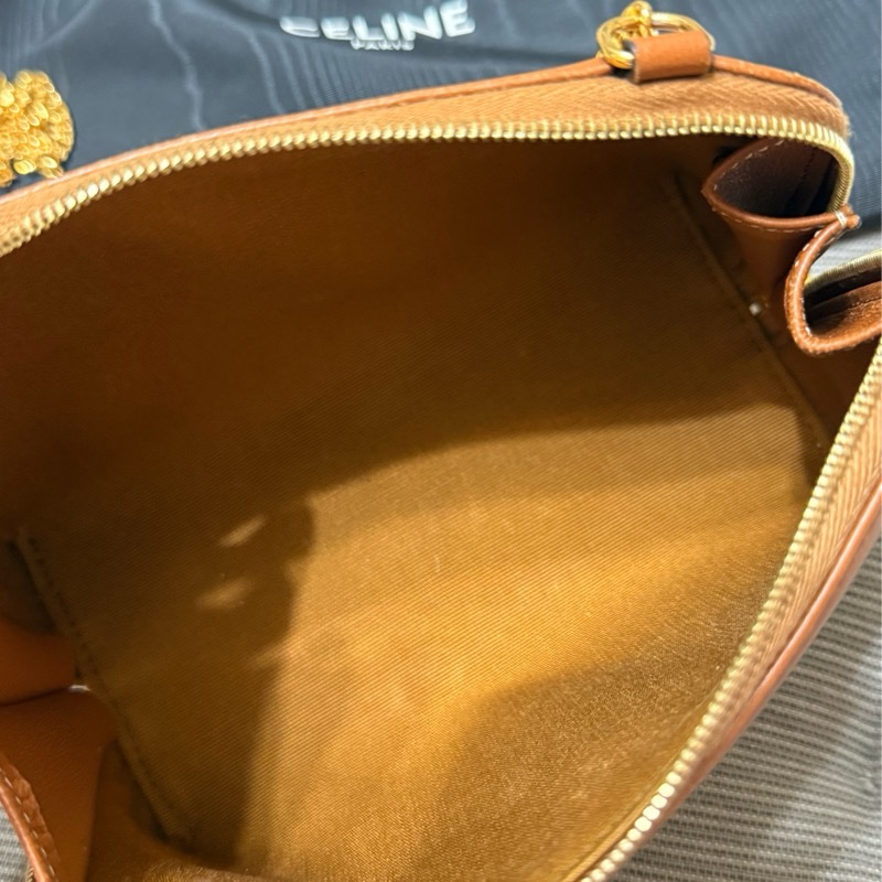 Celine 白色老花貝殼包-8