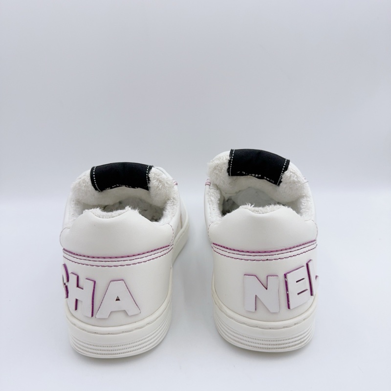 98新/香奈兒/36.5碼/白粉雙C板鞋-3