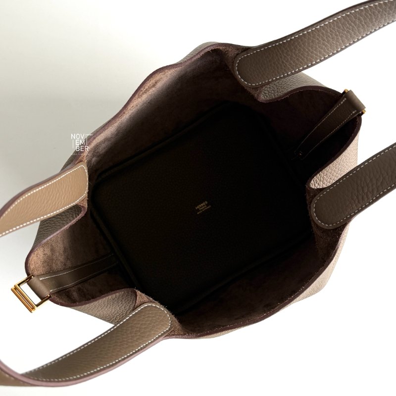 99新🆕Hermès 愛馬仕 Picotin 22 大象灰金釦-4