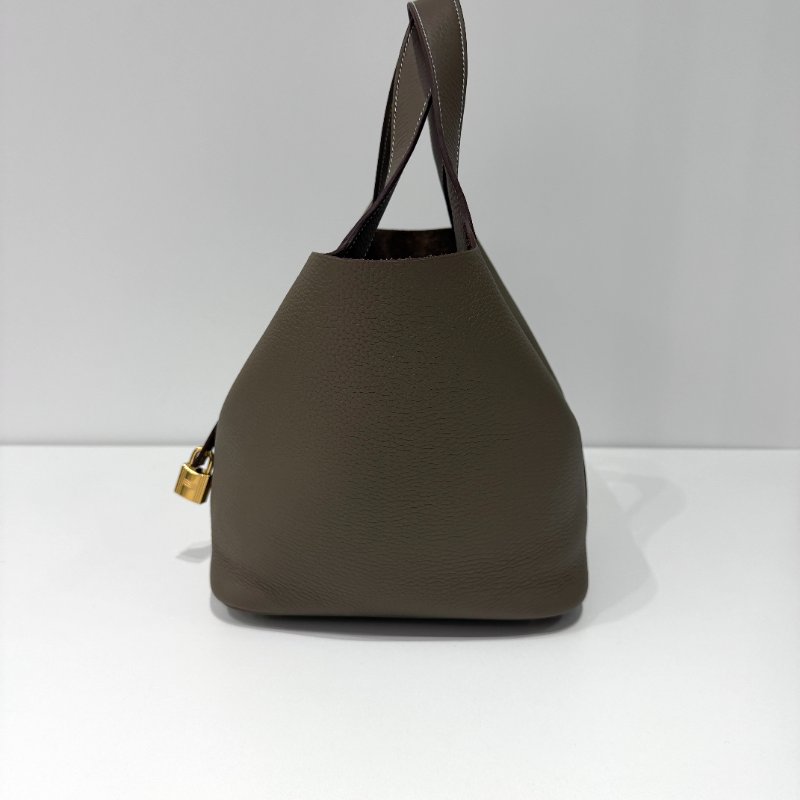 99新🆕Hermès 愛馬仕 Picotin 22 大象灰金釦-8
