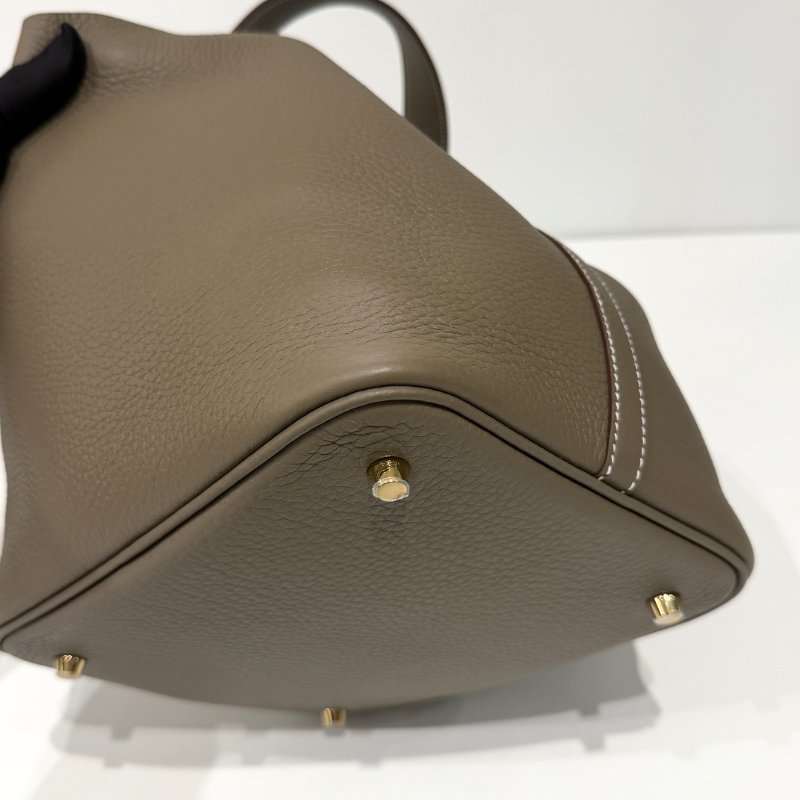 99新🆕Hermès 愛馬仕 Picotin 22 大象灰金釦-9
