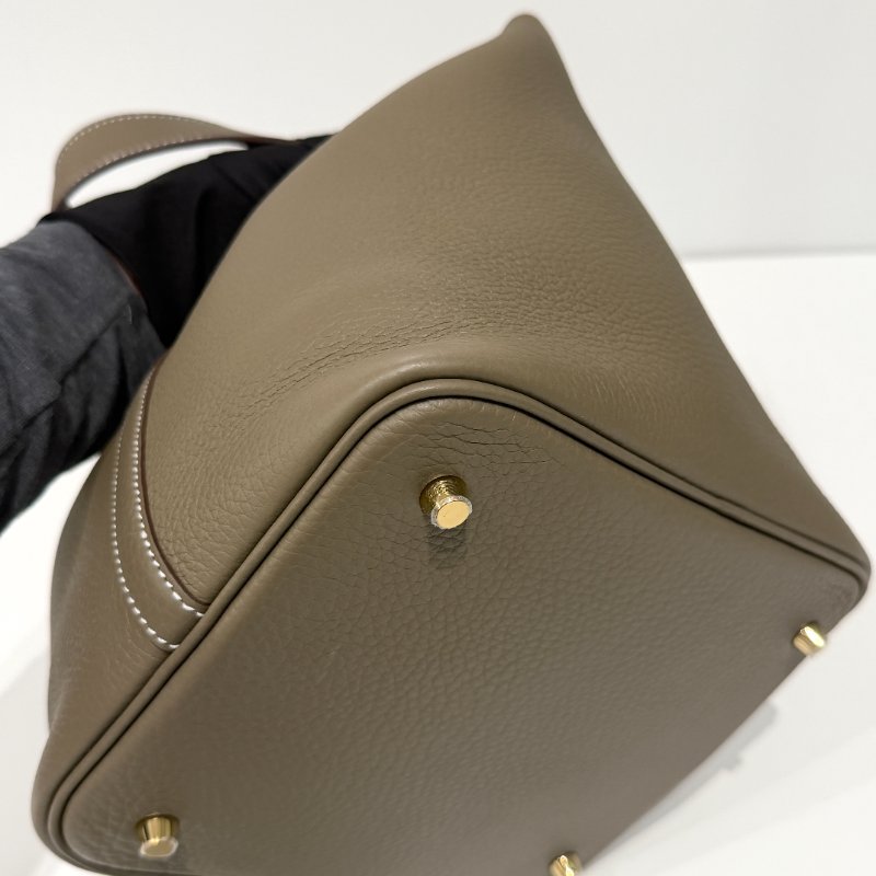 99新🆕Hermès 愛馬仕 Picotin 22 大象灰金釦-10