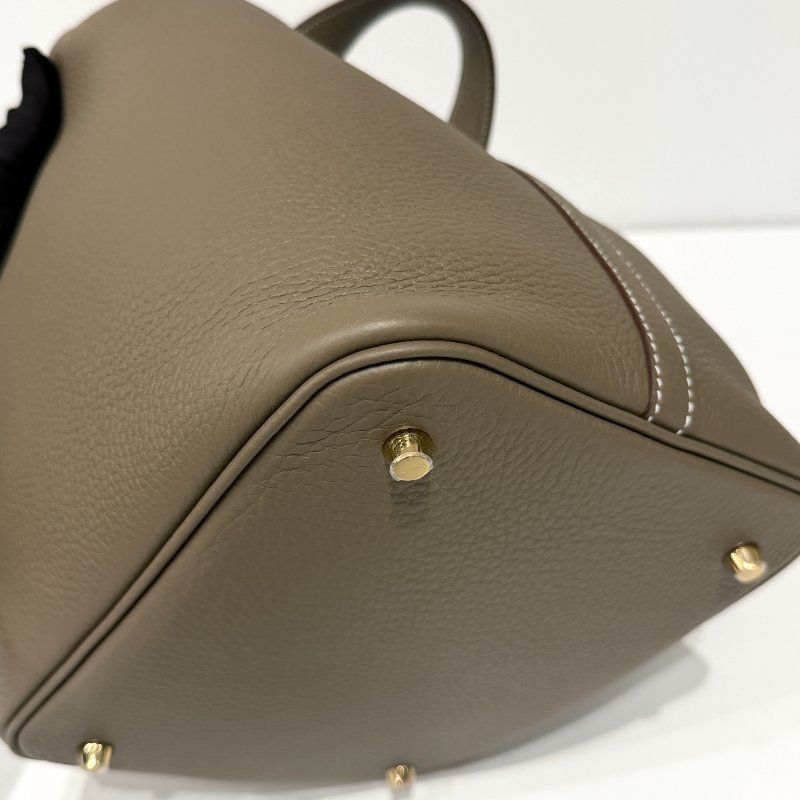 99新🆕Hermès 愛馬仕 Picotin 22 大象灰金釦-11
