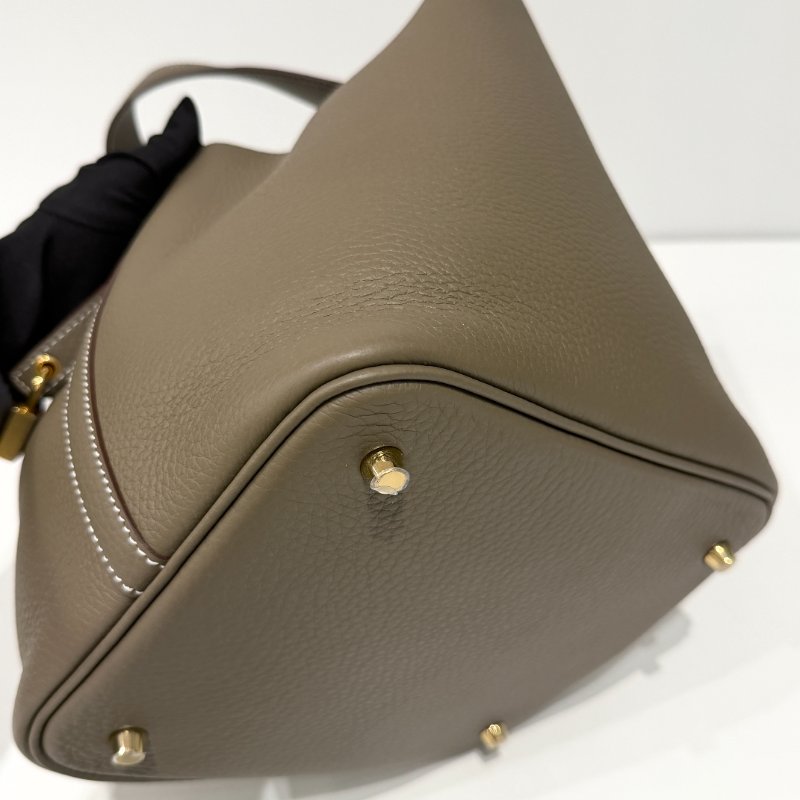 99新🆕Hermès 愛馬仕 Picotin 22 大象灰金釦-12