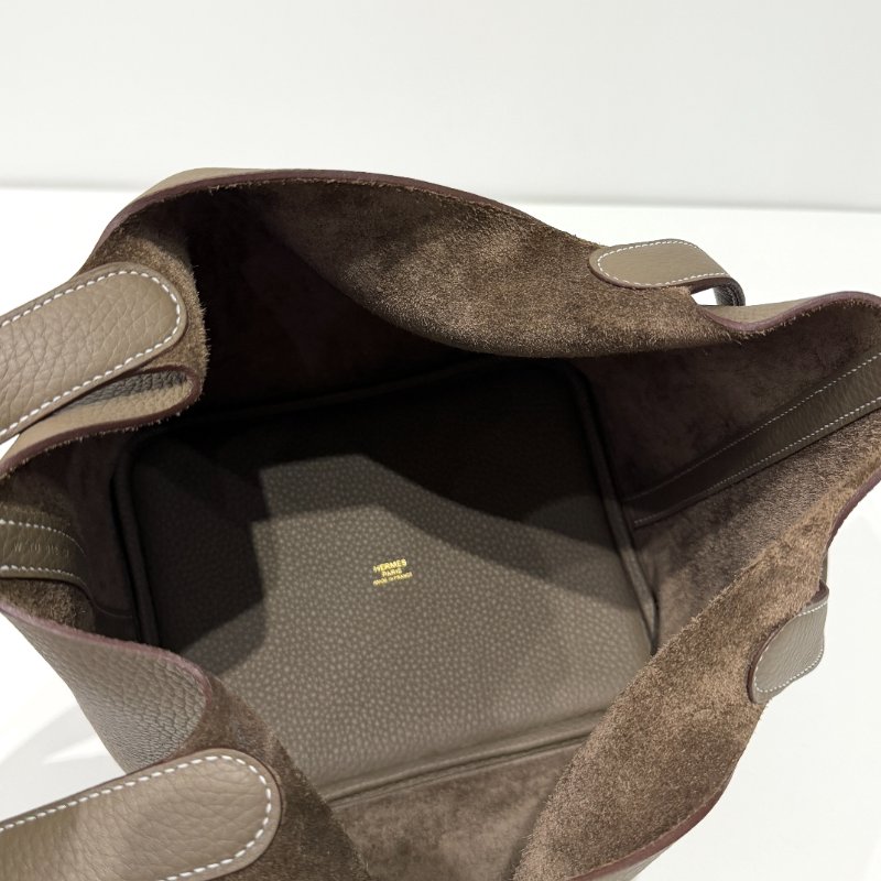 99新🆕Hermès 愛馬仕 Picotin 22 大象灰金釦-14