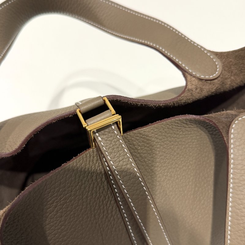 99新🆕Hermès 愛馬仕 Picotin 22 大象灰金釦-15