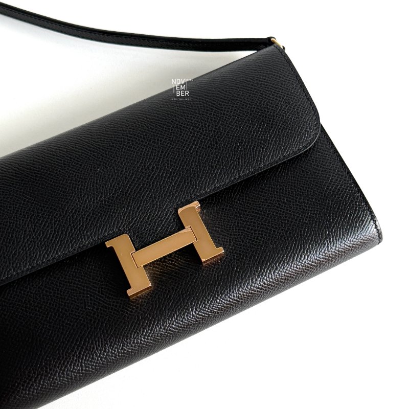 99新🫰🏻Hermès 愛馬仕 Constance To Go 黑色金釦-2
