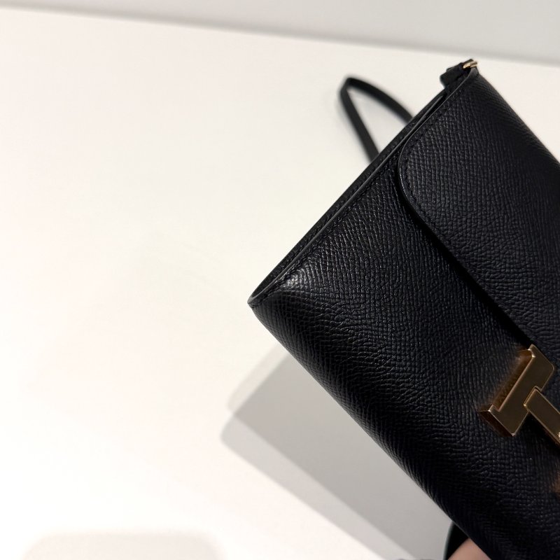 99新🫰🏻Hermès 愛馬仕 Constance To Go 黑色金釦-7