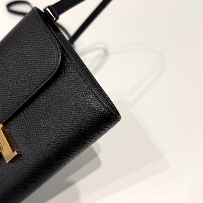 99新🫰🏻Hermès 愛馬仕 Constance To Go 黑色金釦-10