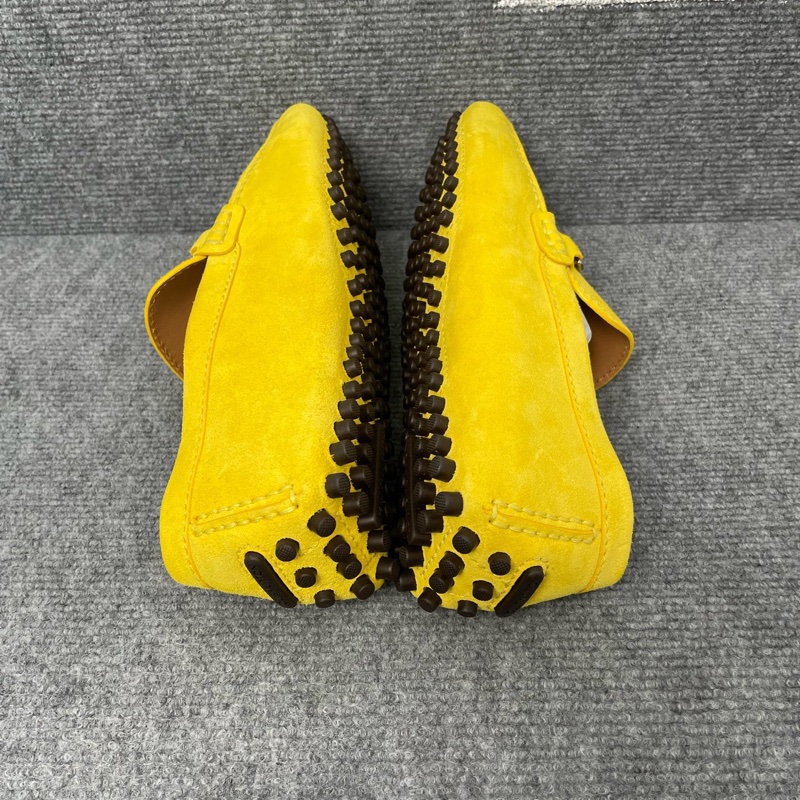 LV 路易威登 黃色麂皮馬銜扣豆豆鞋 41碼-6