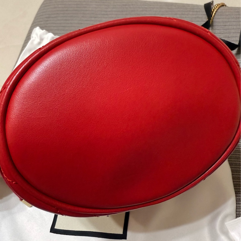 Gucci 酒紅色水桶包 全新-3