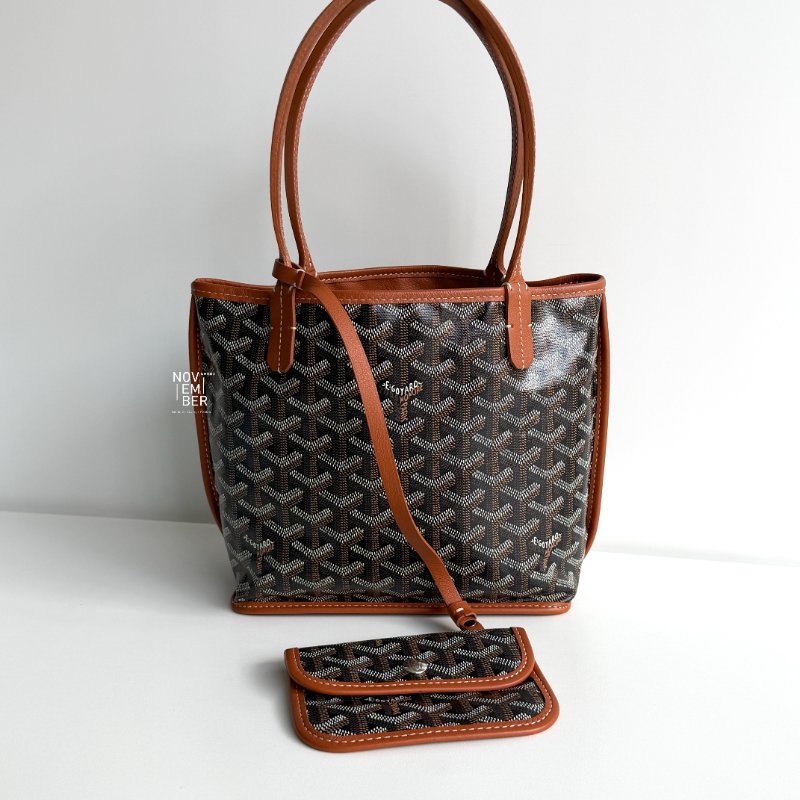 99新🆕Goyard 戈雅 mini tote bag 黑棕-0