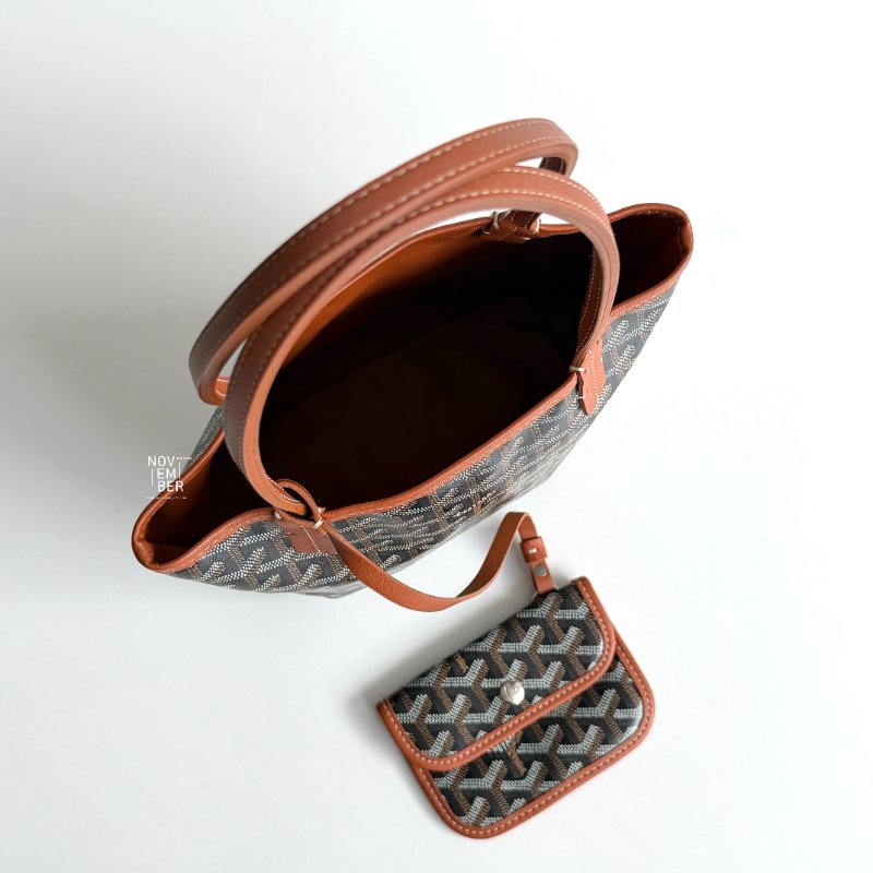 99新🆕Goyard 戈雅 mini tote bag 黑棕-3