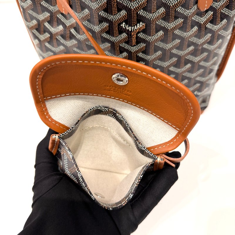 99新🆕Goyard 戈雅 mini tote bag 黑棕-10