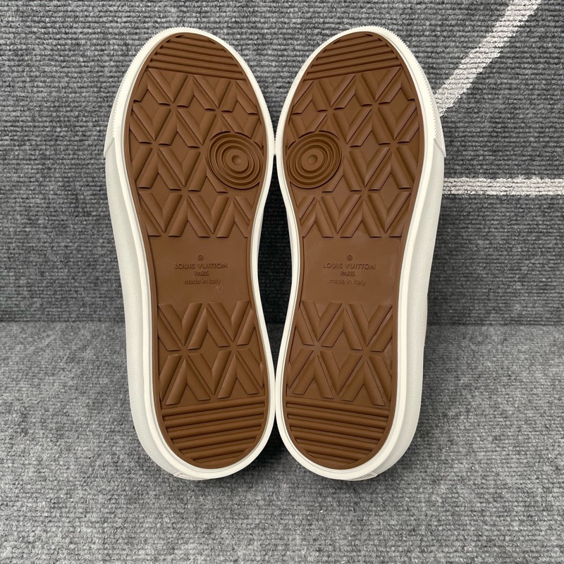 LV路易威登 棕色皮面老花板鞋 42.5碼-7
