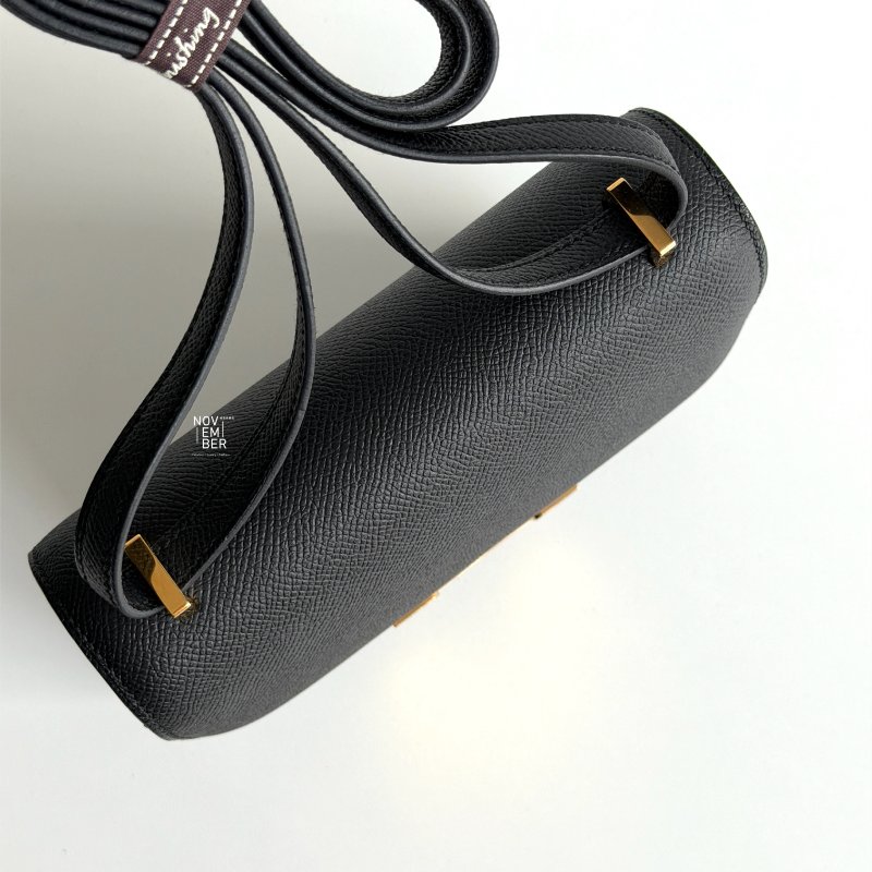 99新🆕Hermès愛馬仕 Mini Constance 黑色銀釦-2