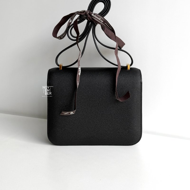 99新🆕Hermès愛馬仕 Mini Constance 黑色銀釦-6