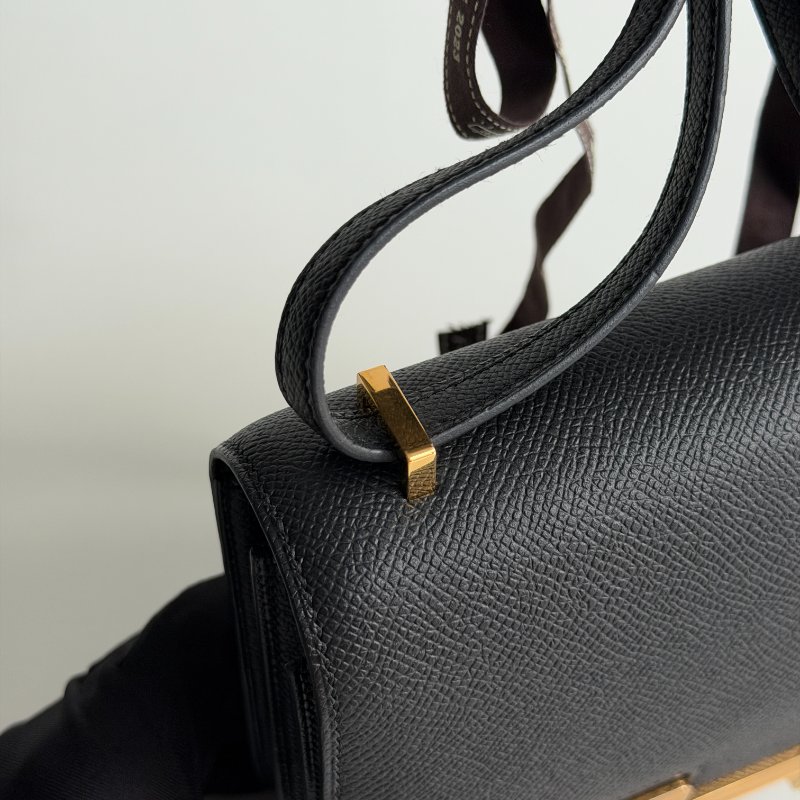 99新🆕Hermès愛馬仕 Mini Constance 黑色銀釦-12