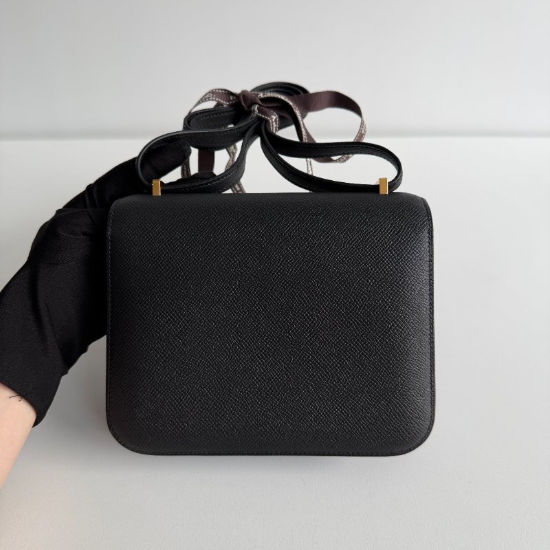 99新🆕Hermès愛馬仕 Mini Constance 黑色銀釦-14