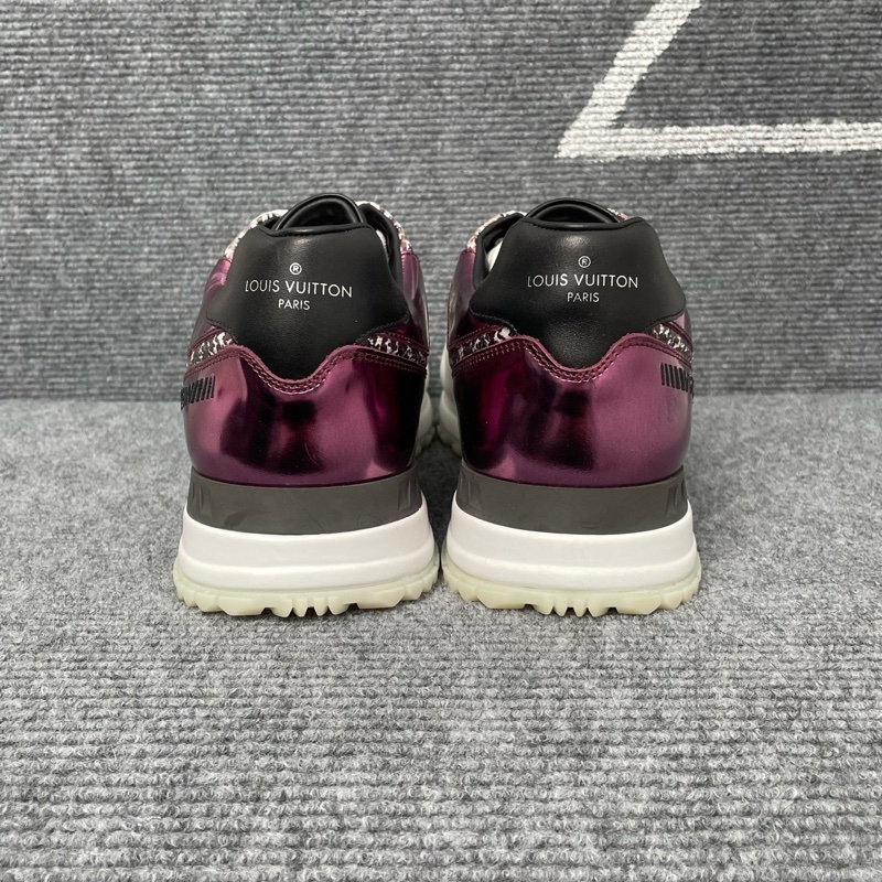 LV 路易威登 白紫色皮面網面運動鞋 41碼-2
