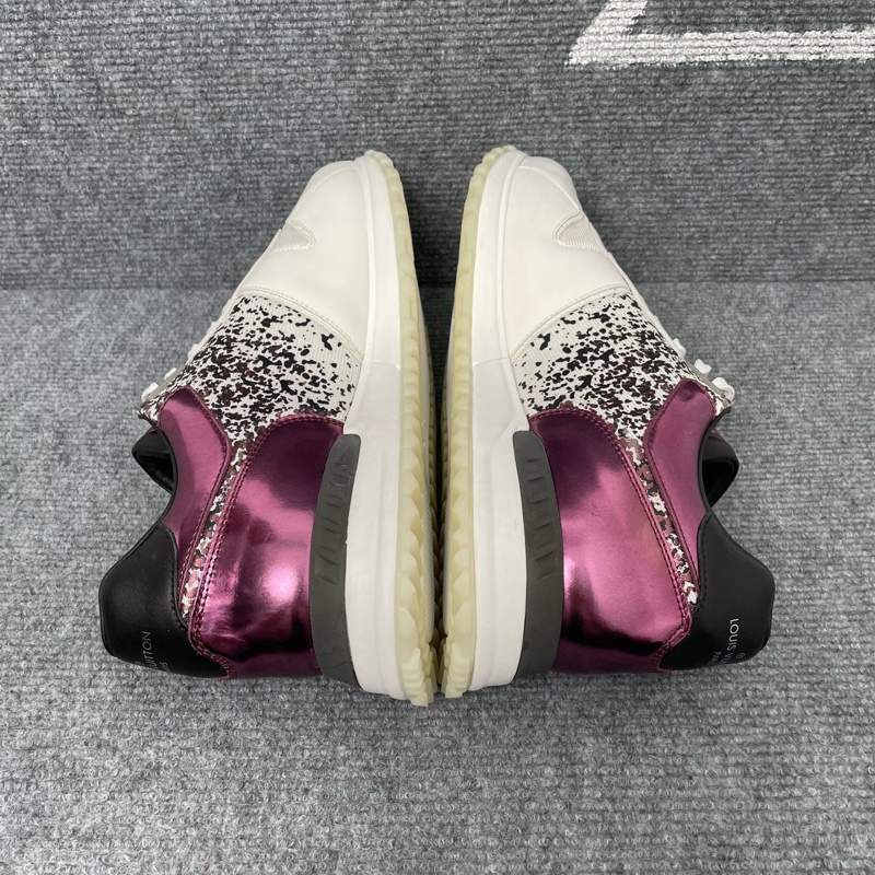 LV 路易威登 白紫色皮面網面運動鞋 41碼-6