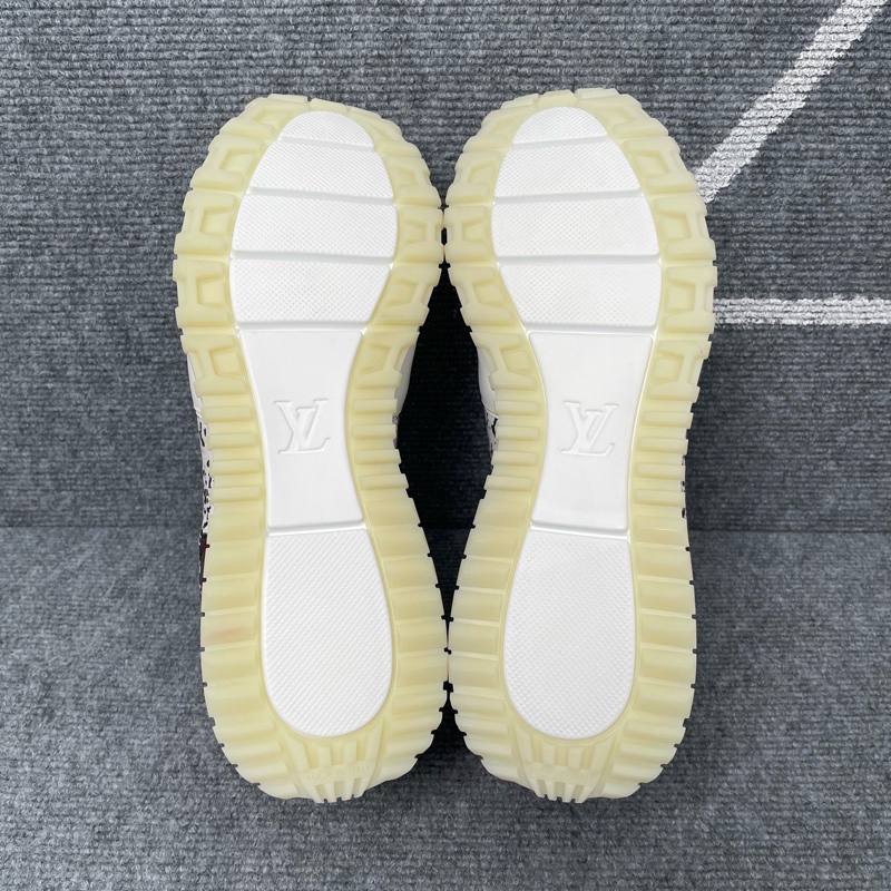 LV 路易威登 白紫色皮面網面運動鞋 41碼-7