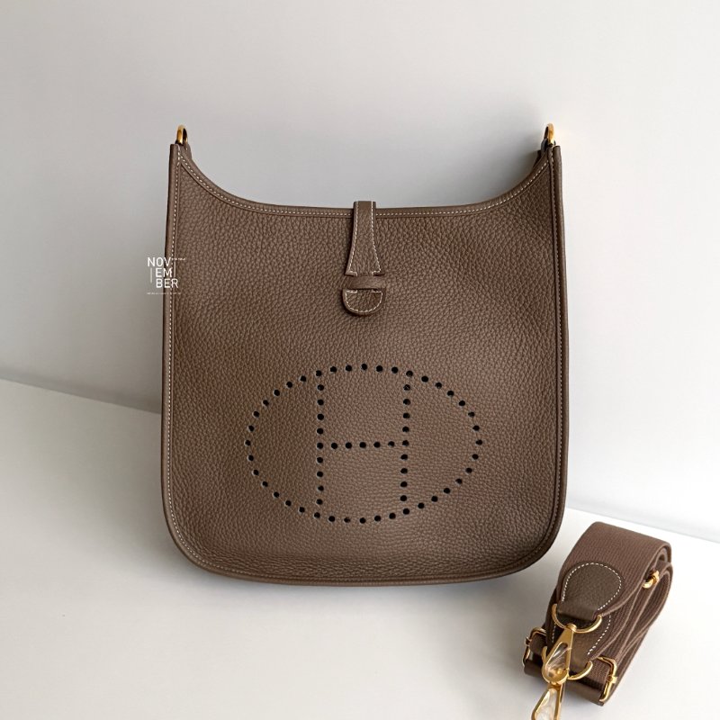 99新🫰🏻Hermès愛馬仕 Evelyne 29 大象灰金釦-0