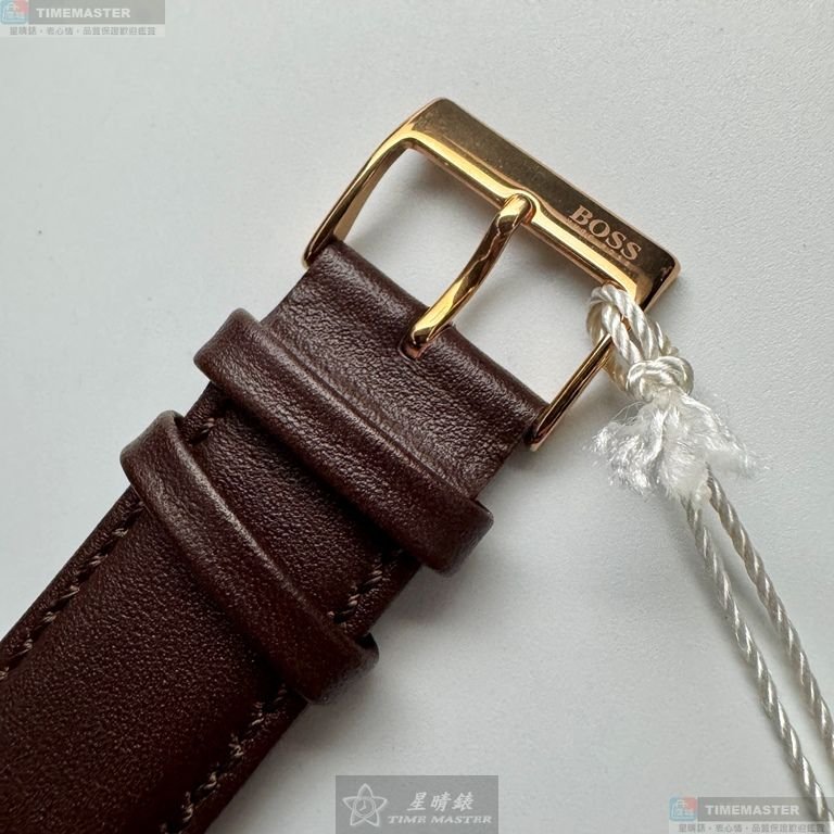 BOSS手錶,編號HB1513496,44mm玫瑰金錶殼,咖啡色錶帶款-4