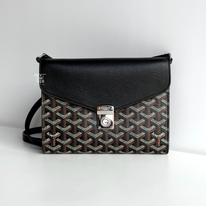 98新🫰🏻Goyred 戈雅 新款信封包 黑色-0