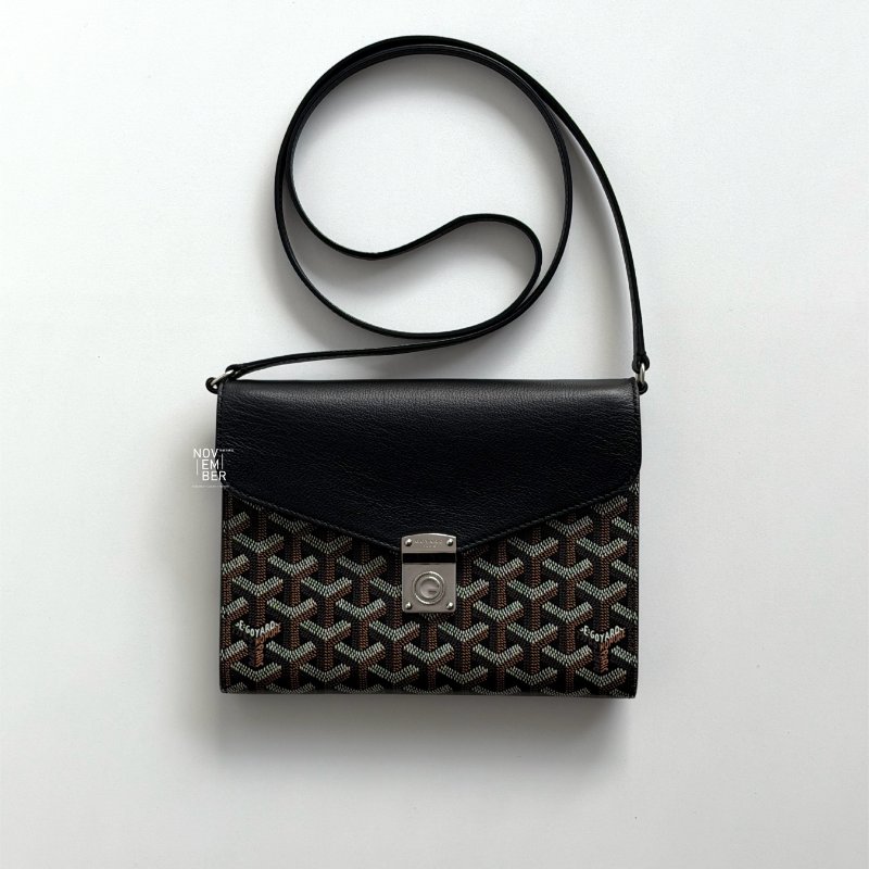 98新🫰🏻Goyred 戈雅 新款信封包 黑色-5