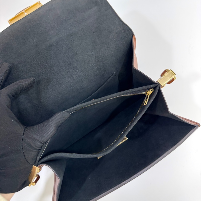 🥨路易威登中號達芙妮 LV原花雙色金釦達芙妮Dauphine MM側背鏈包M45958-9