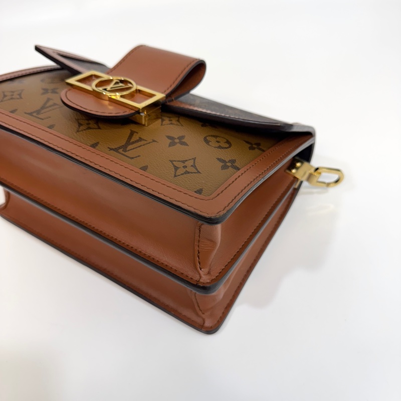 🥨路易威登中號達芙妮 LV原花雙色金釦達芙妮Dauphine MM側背鏈包M45958-11