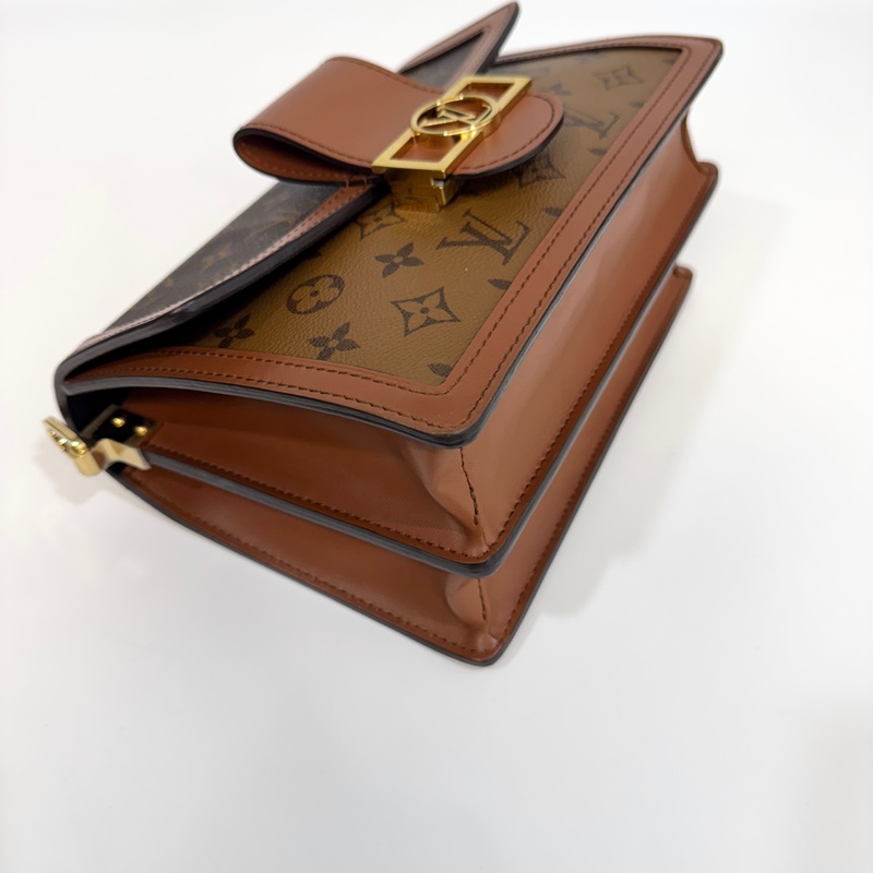 🥨路易威登中號達芙妮 LV原花雙色金釦達芙妮Dauphine MM側背鏈包M45958-12