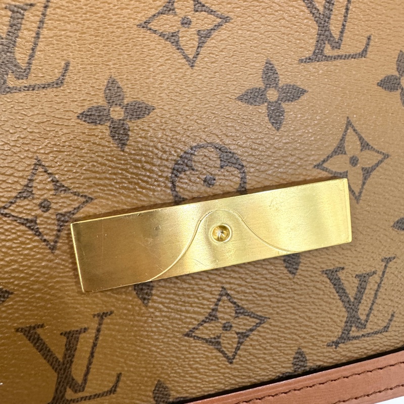 🥨路易威登中號達芙妮 LV原花雙色金釦達芙妮Dauphine MM側背鏈包M45958-19