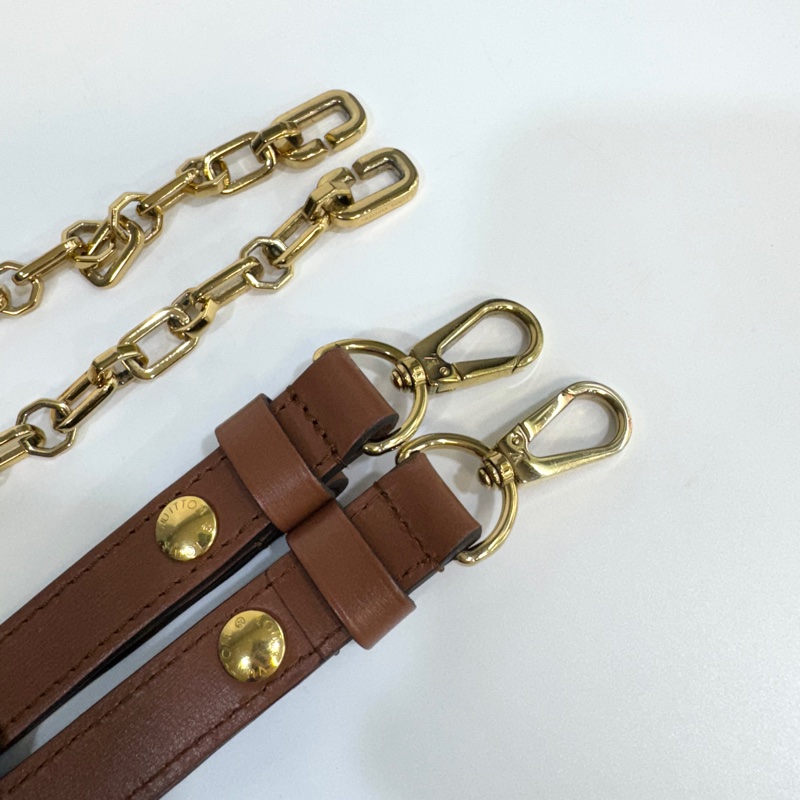 🥨路易威登中號達芙妮 LV原花雙色金釦達芙妮Dauphine MM側背鏈包M45958-22