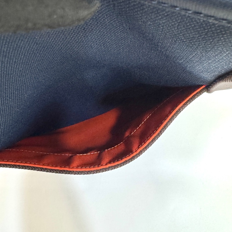 🤎愛馬仕馬術包HERMES海軍藍帆布THE Grooming火橘色內裡托特包H068312CKAB-11