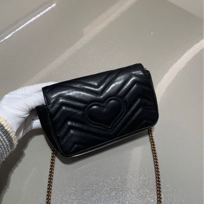 Gucci古馳馬爾蒙黑金mini 經典熱門款-2