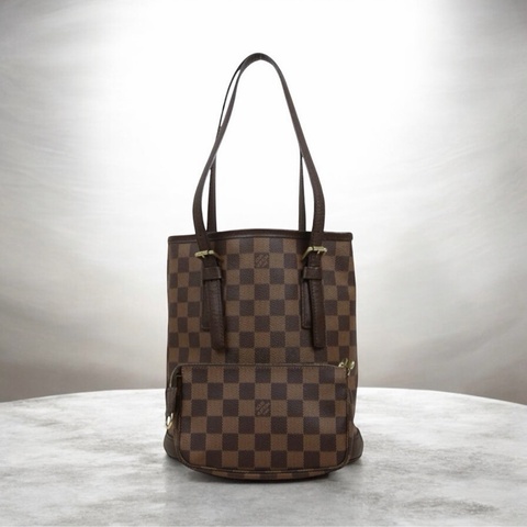 「JL精品代購」98新 LV棋盤格水桶包小號 附小麻將包