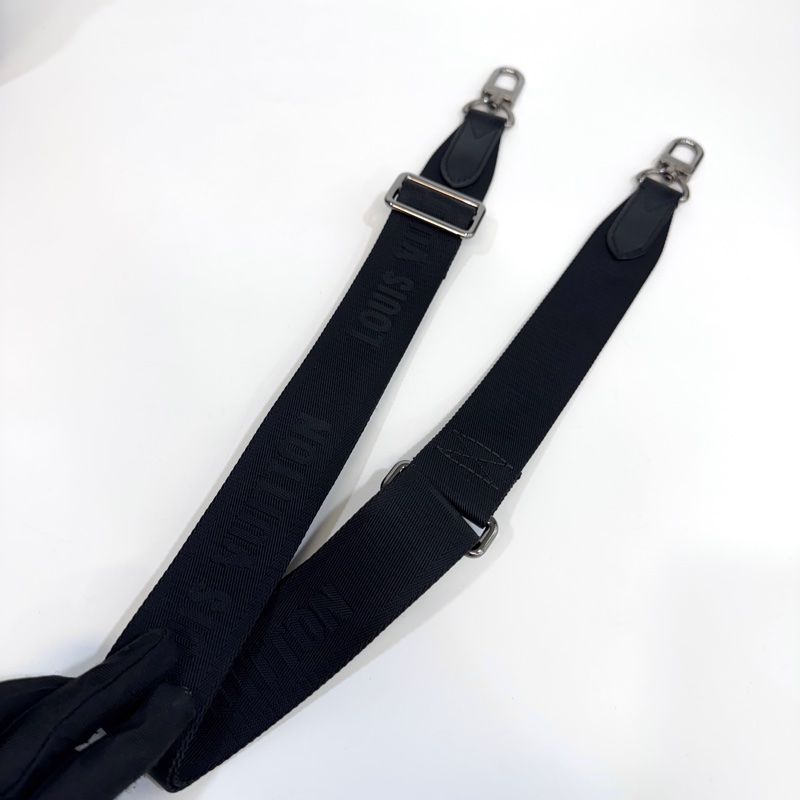 🖤路易威登黑武士LV黑灰原花銀釦Keepall 25手提斜背包M46271-10