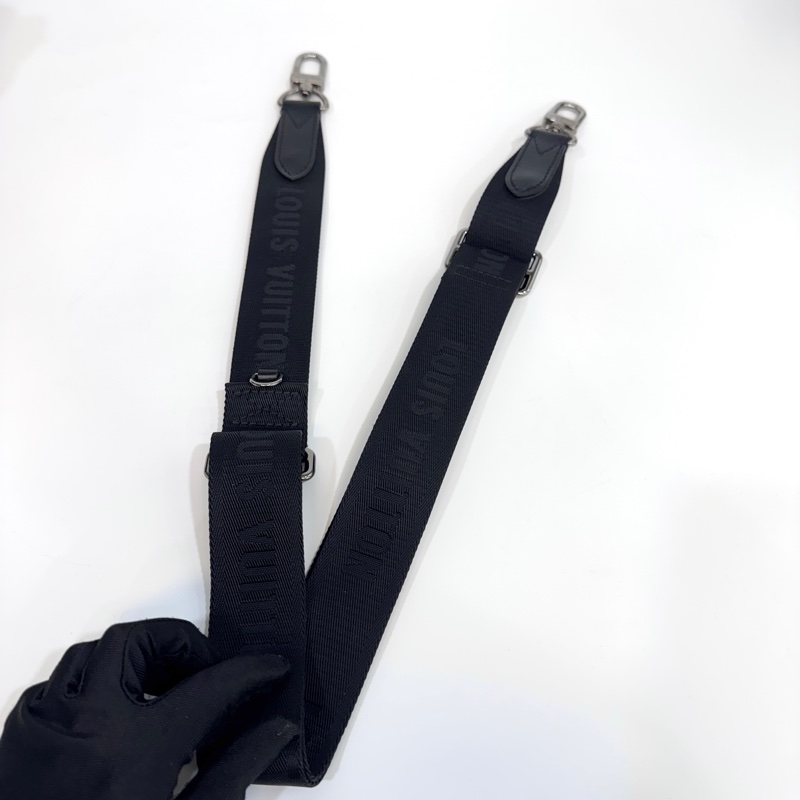 🖤路易威登黑武士LV黑灰原花銀釦Keepall 25手提斜背包M46271-11