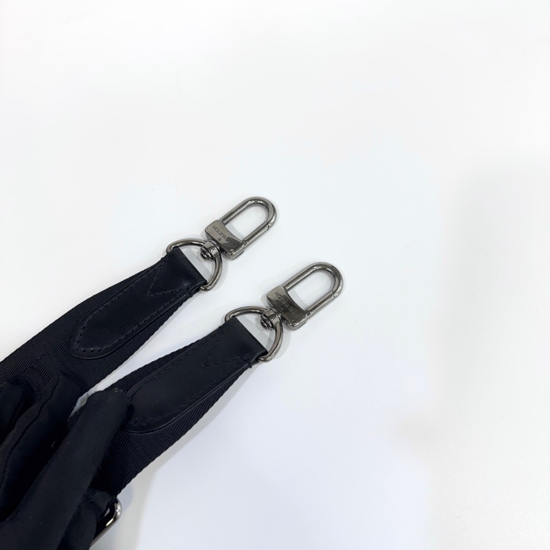 🖤路易威登黑武士LV黑灰原花銀釦Keepall 25手提斜背包M46271-26