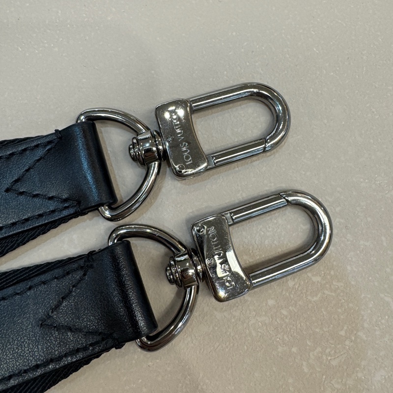 🖤路易威登黑武士LV黑灰原花銀釦Keepall 25手提斜背包M46271-46