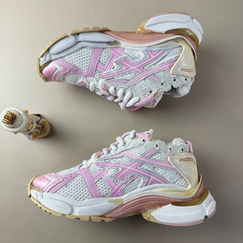 Balenciaga/巴黎世家 白粉Runner系帶休閒鞋 35碼-4