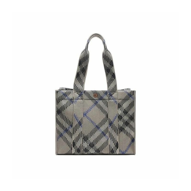 BURBERRY 小號格子針織手提袋 8104034-6