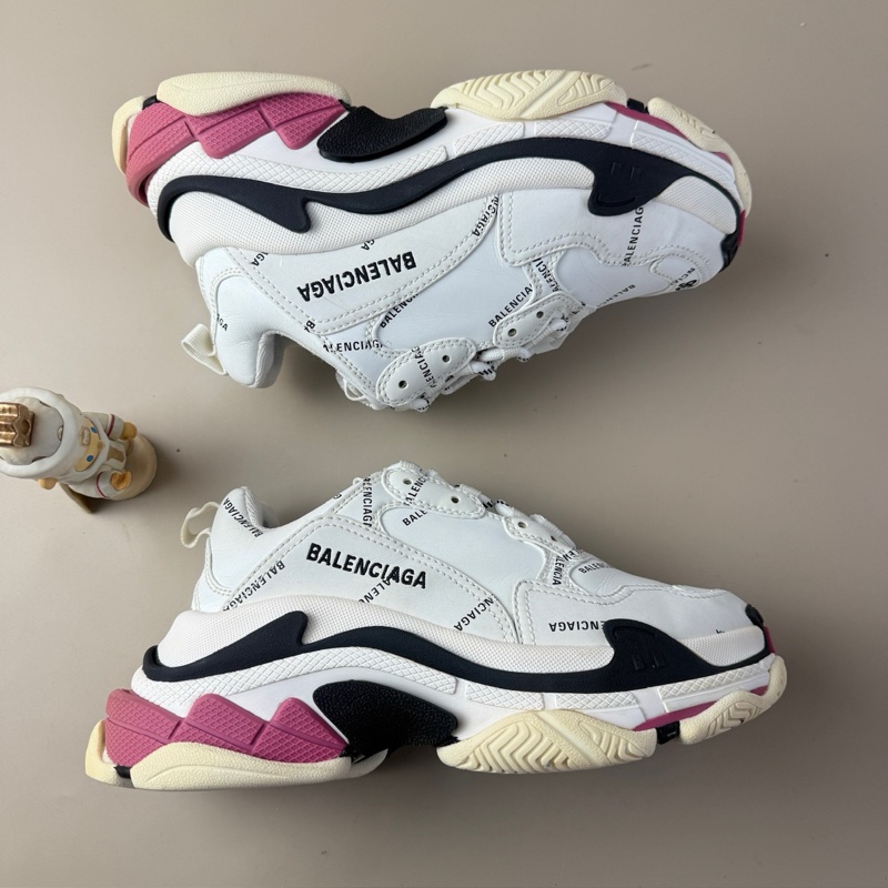 巴黎世家/Balenciaga Triple S黑白彈幕老爹鞋 36碼-2