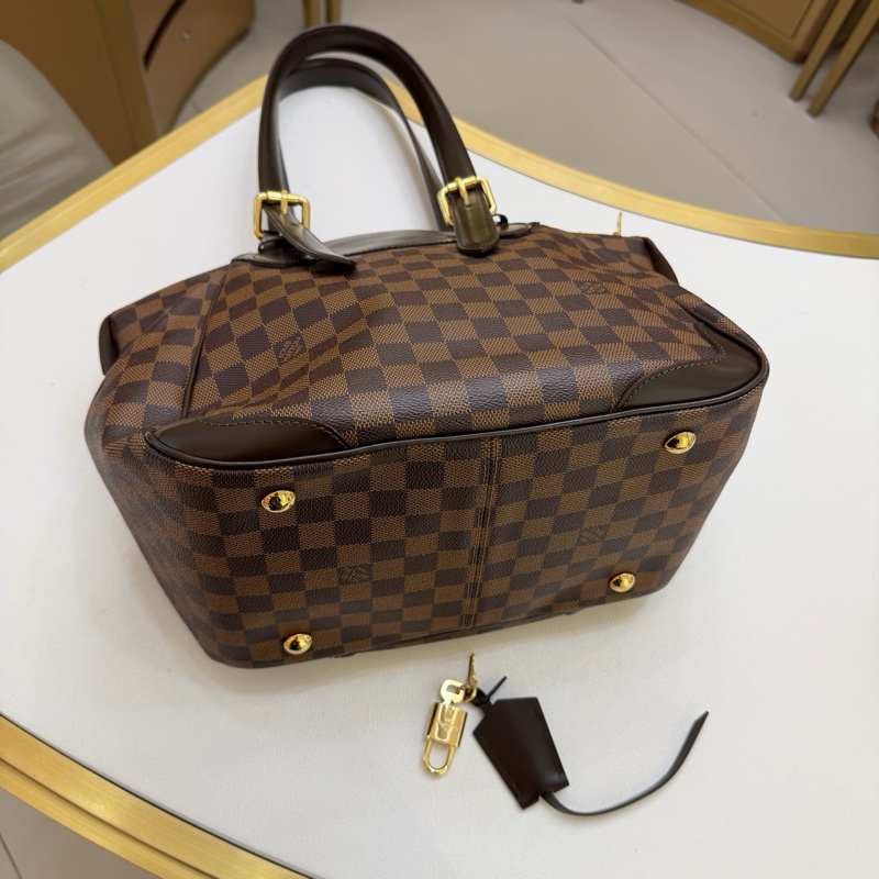 LV/路易威登 Verona中號 棕色棋盤格餃子包 手提包 尺寸：30*18*29cm ，13 編碼-5