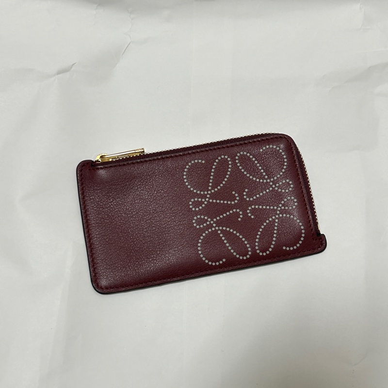 LOEWE 酒紅卡夾-2