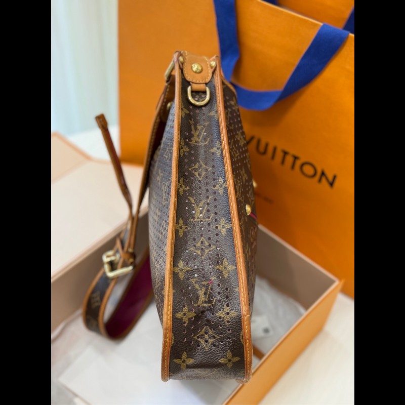 LV稀有鏤空老花伊芙琳斜挎包 肩帶可調節-6